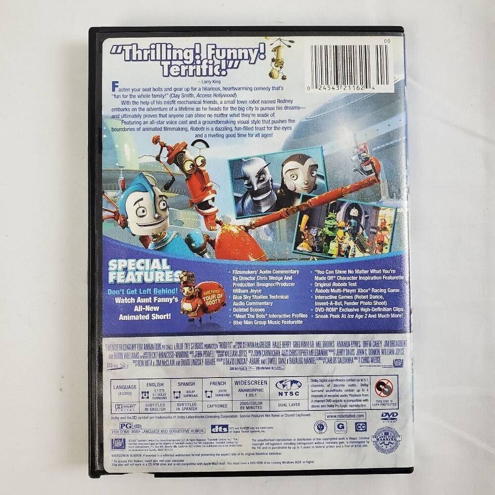 Robots DVD (2005, Widescreen) - Picture 3 of 3